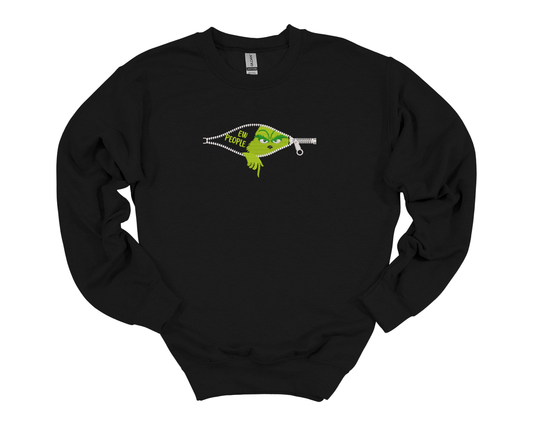 Ew-People | Grinch Embroidered Crewneck